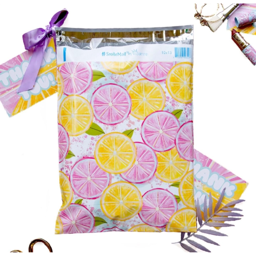 20 10X13 Poly Mailers Lemon Drop Print Waterproof - Picture 2 of 2